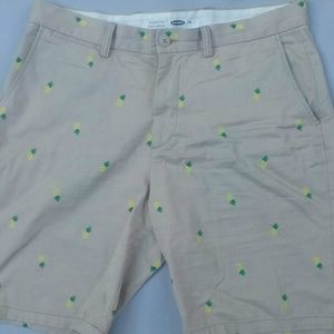 Old Navy Ultimate Slim Fit Shorts, Pineapple Print